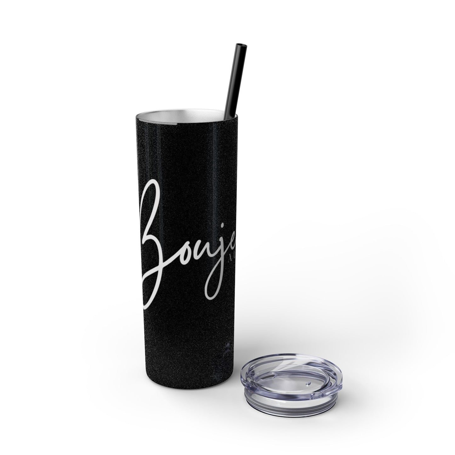 The Boujee Auntie Slim Tumbler –Glitter Edition