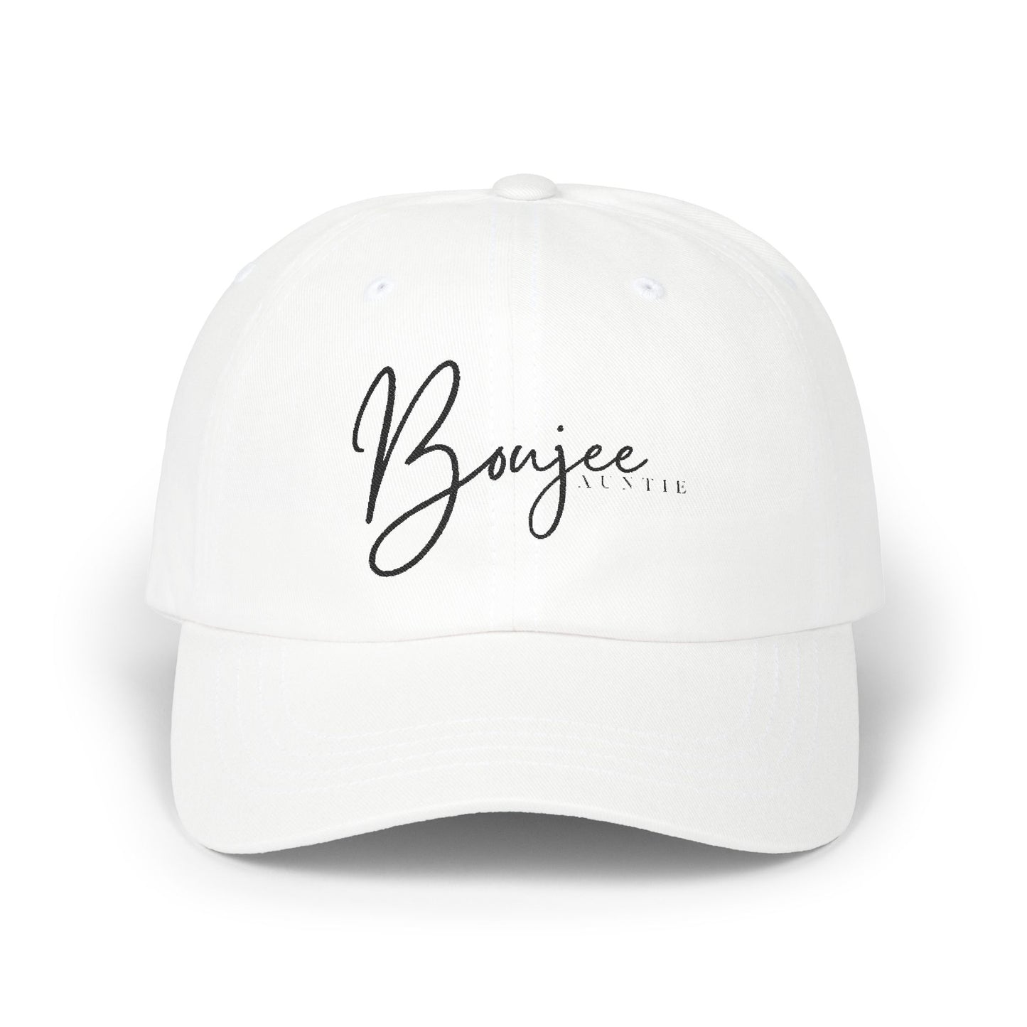 The Boujee Auntie Essential Hat – Classic White Edition