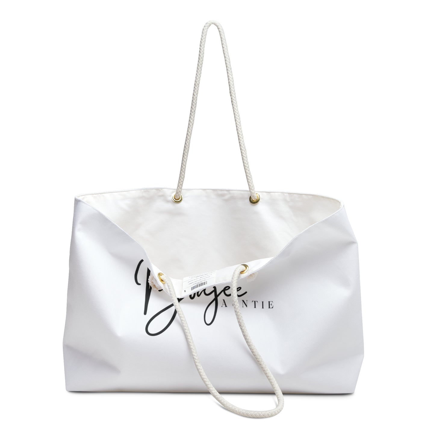 Boujee Auntie Luxe Carryall – Classic White