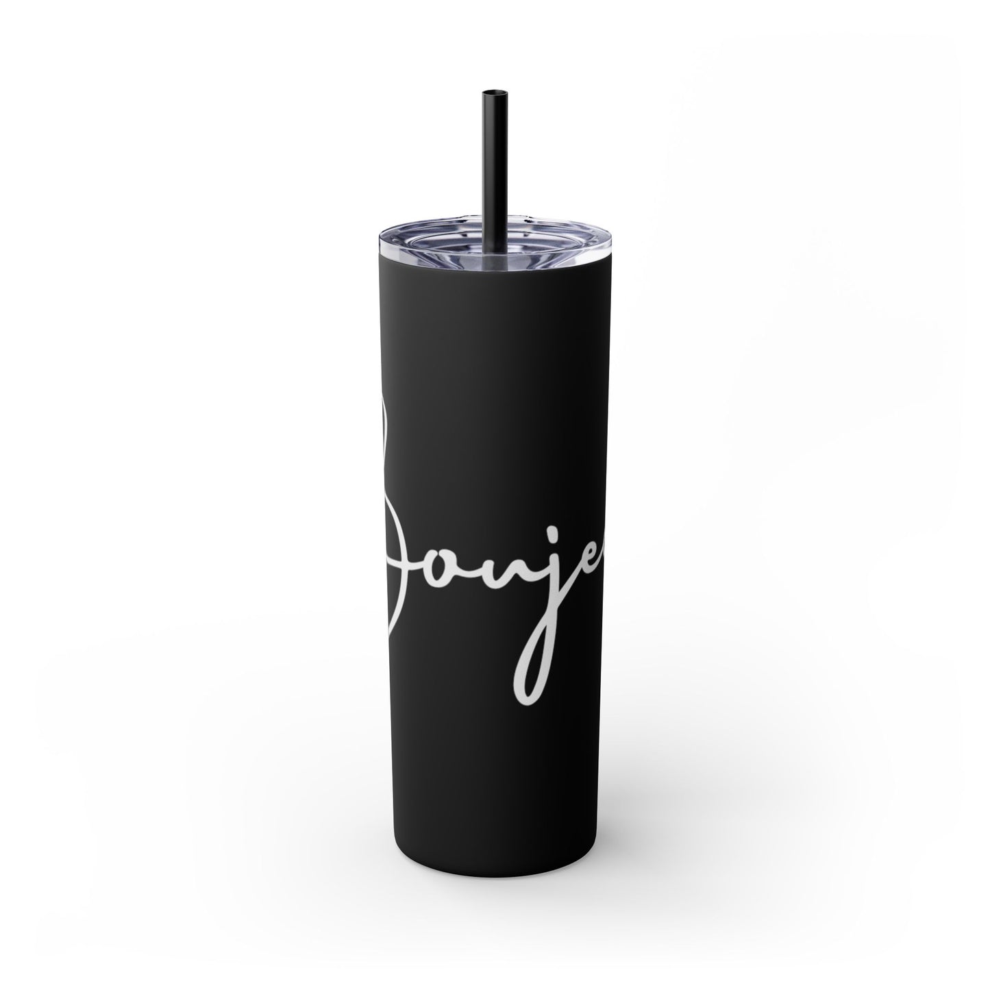 The Boujee Auntie Slim Tumbler –Noir Edition