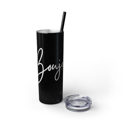 The Boujee Auntie Slim Tumbler –Glitter Edition