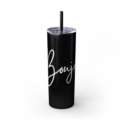 The Boujee Auntie Slim Tumbler –Glitter Edition
