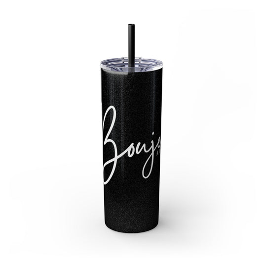 The Boujee Auntie Slim Tumbler –Glitter Edition