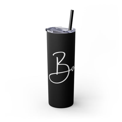 The Boujee Auntie Slim Tumbler –Noir Edition