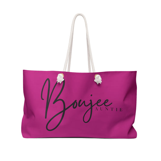 Boujee Auntie Weekender Tote – Fuchsia