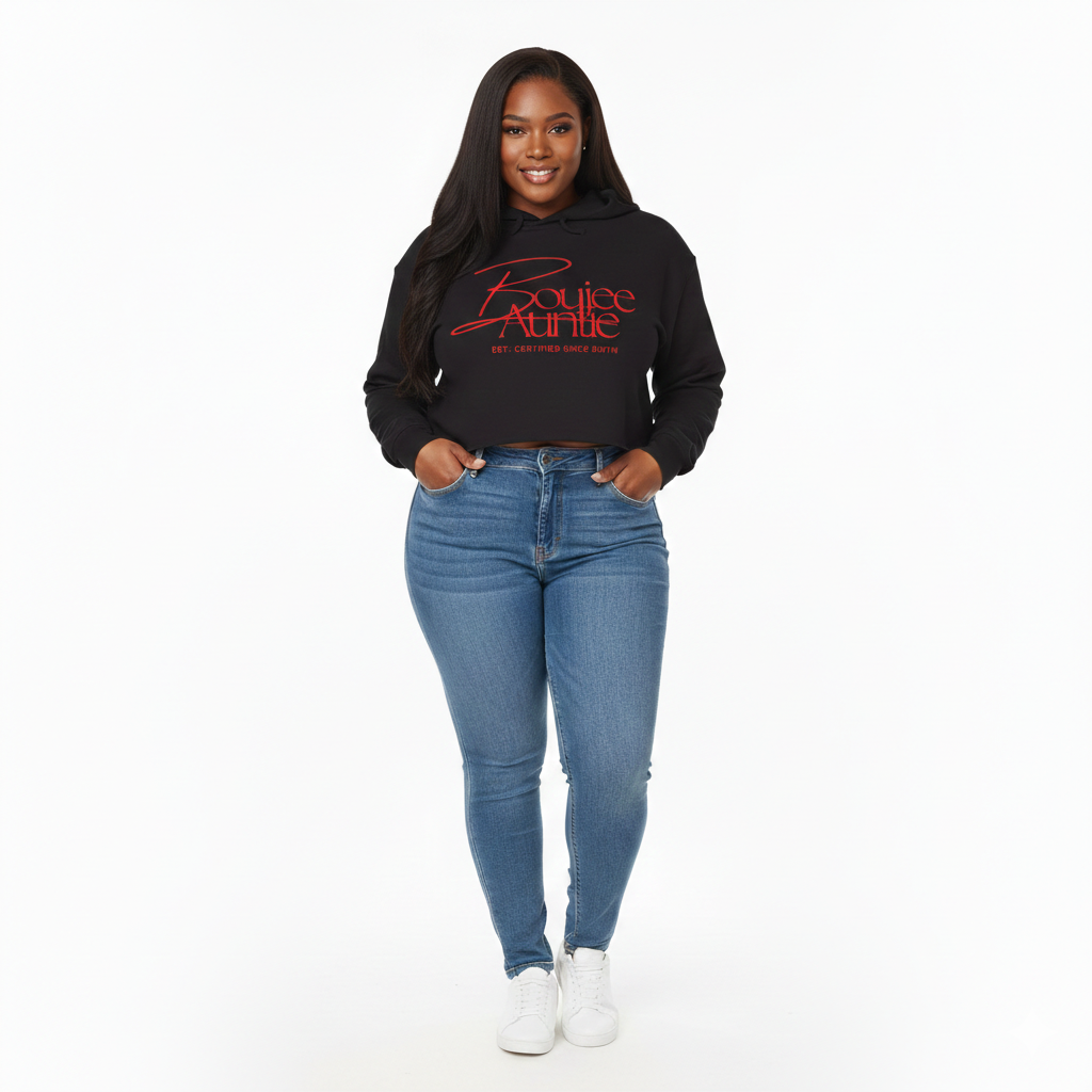 Boujee Auntie Crop Hoodie