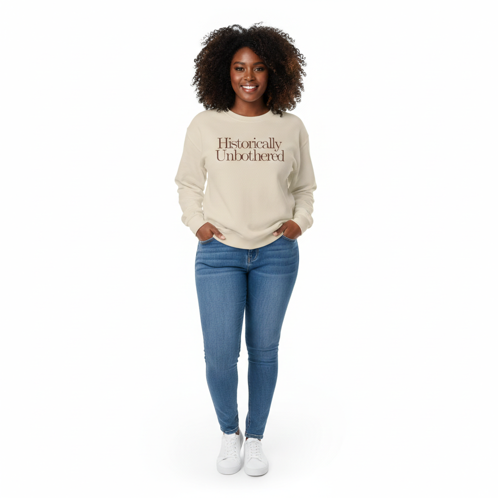 Historically Boujee Sweatshirt — Cream / Chocolate Brown