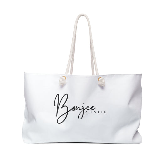 Boujee Auntie Luxe Carryall – Classic White